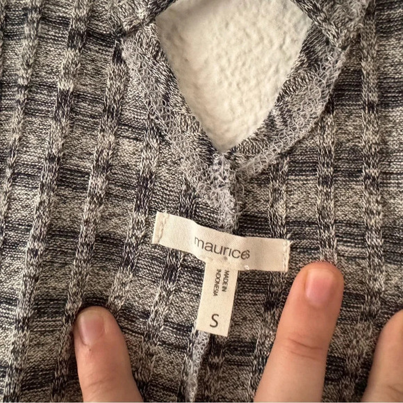 Open Front Cardigan Long Ruche Sleeve Criss Cross Open Back Slit Side Small - Picture 7 of 10